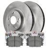 Front Brake Calipers Performance Ceramic Pads Rotors Kit Driver and Passenger Side