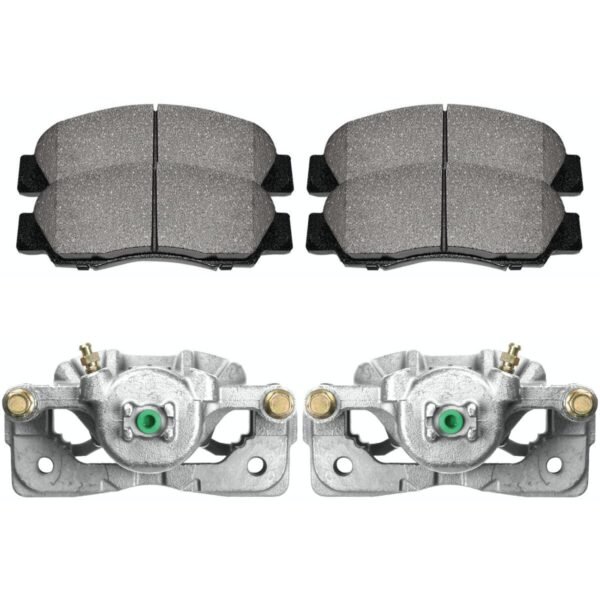 Front Brake Calipers and Ceramic Pads Kit Driver and Passenger Side