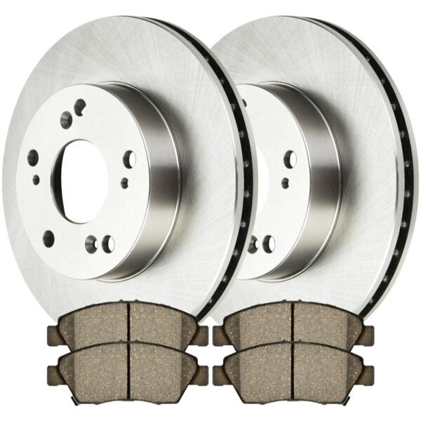 Front Brake Rotors and Ceramic Pads Kit Driver and Passenger Side
