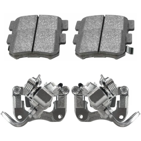Rear Brake Calipers and Ceramic Pads Kit Driver and Passenger Side