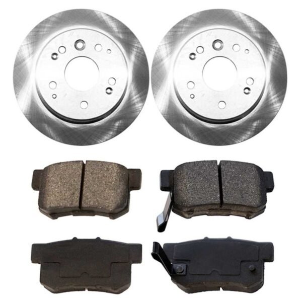 Rear Brake Rotors and Ceramic Pads Kit Driver and Passenger Side