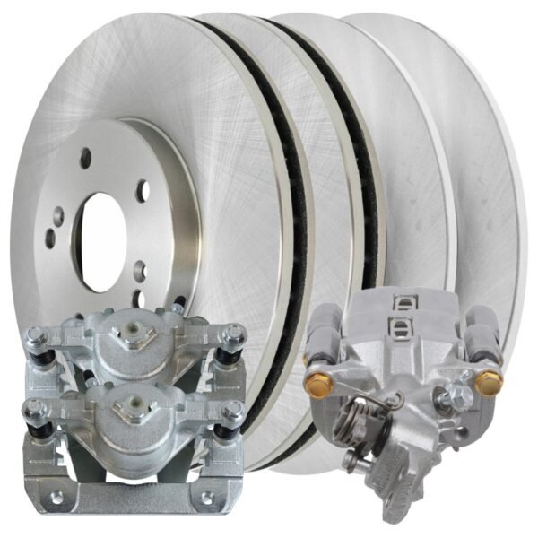 Front and Rear Brake Calipers and Rotors Kit
