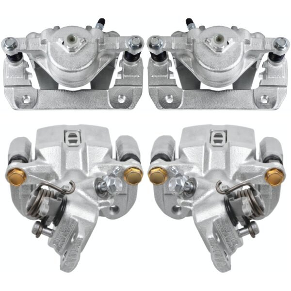 Front and Rear New Brake Calipers with Bracket Set of 4