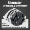 LEVANLIGHT | Alternator | Compatible with Chrysler 200, Town & Country； Dodge Avenger ；Ram ；Volkswagen Routan | V6 3.6L, 12V 160 Amp, 6-Groove Pulley | REPLACE# 11570N 4801624AE - Image 6