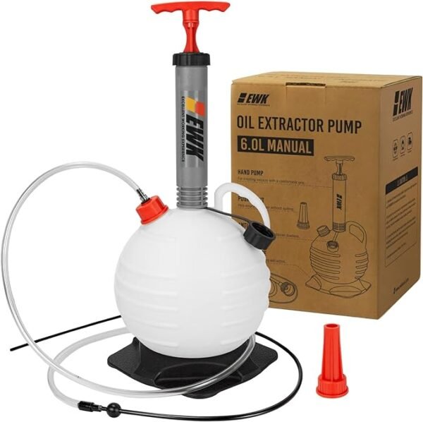 EWK 6L Vacuum Oil Extractor Pump Fluid Extractor Oil Change Pump for Automotive and Marine