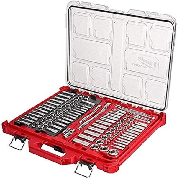 Milwaukee 48-22-9486 1/4"-3/8” Ratchet Socket Set w/PACKOUT Case - 106pc