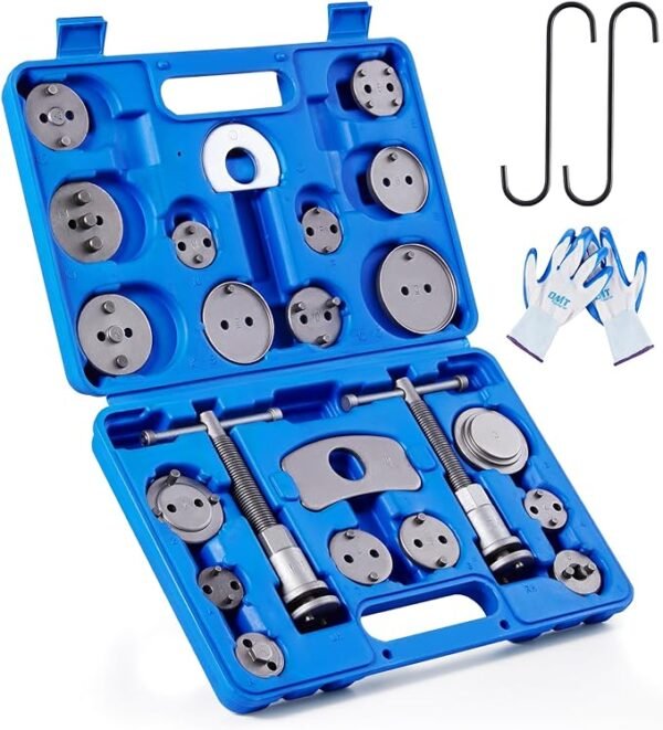 Orion Motor Tech 24pcs Heavy Duty Disc Brake Piston Caliper Compressor Rewind Tool Set and Wind Back Tool Kit for Brake Pad Replacement Reset, Fits Most American, European, Japanese Autos