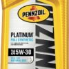 Pennzoil 550022689 5W-30 Platinum Full Synthetic Motor Oil - 1 Quart