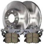 Front Brake Calipers Performance Ceramic Pads Rotors Kit Driver and Passenger Side